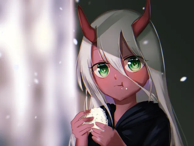 DARLING i FRANXX - Zero Two Eating HD bakgrunn