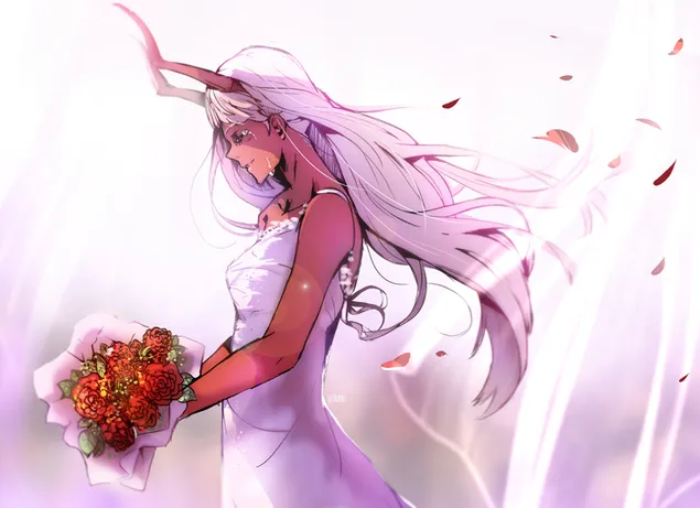 DARLING in the FRANXX : Zero Two Wedding Dress 4K sfond