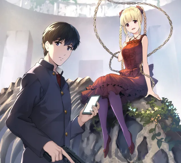 เกมของดาร์วิน - Shuka Karino & Kaname Sudou HD วอลเปเปอร์