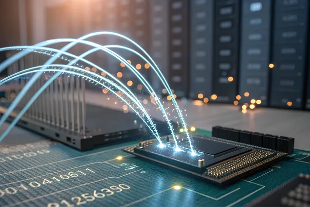 Data Streams zu Abléck, D'Kraaft vun der AI Veraarbechtung 4K Tapeten