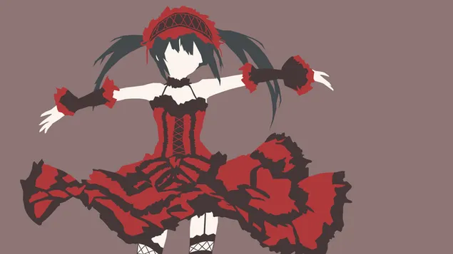 Date a live - girl in a red dress