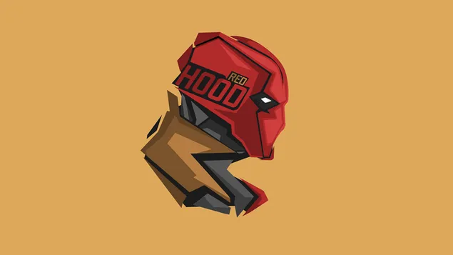 Dc Comics ft. Red Hood in Yellow Minimalist 8K wallpaper