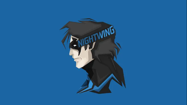DC Comics Superheld Nightwing Minimalistisch