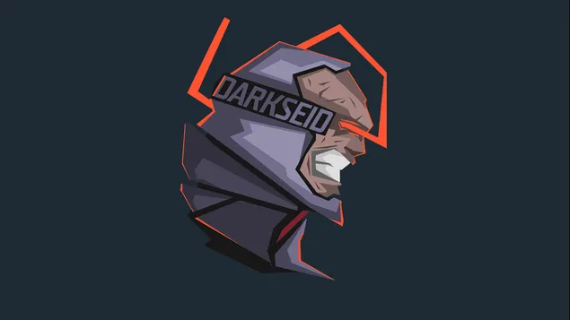 DC Comics Supervillain Darkseid Minimalist 8K wallpaper