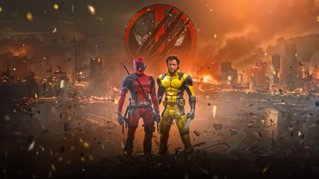 Deadpool 3 – Deadpool ir Wolverine 4K ekrano užsklanda