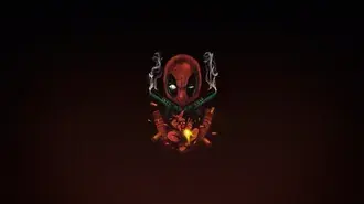 Tapeta Deadpool chibi minimalistický 4K