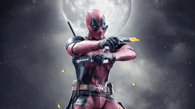 Páipéar balla Cluiche Lámhach Gunna Deadpool san Oíche2K