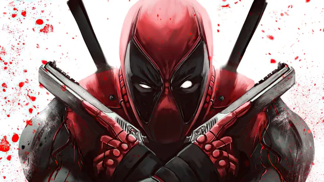 „Deadpool Guns“ komiksai 4K ekrano užsklanda