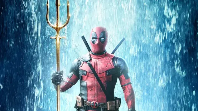 Páipéar balla Deadpool Ag Aquaman Sword2K