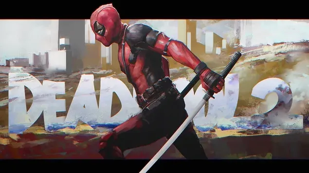 Дедпул и неговиот остар меч 4K тапет