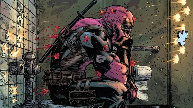 Deadpool Marvel Antihéroe Cómics 4K fondo de pantalla