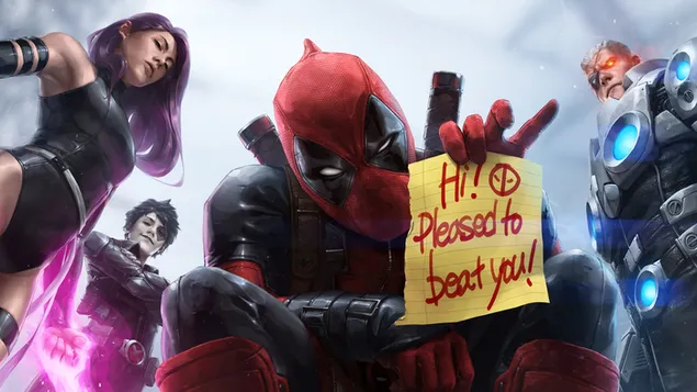 Deadpool, cable de fuerza X, Psylocke y Domino 4K fondo de pantalla