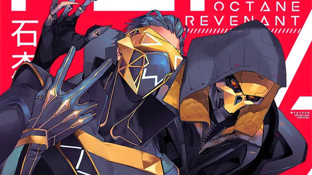 Deathproof 'Revenant' met Fast Fashion 'Octane' - Apex Legends (videospeletjie) 4K muurpapier