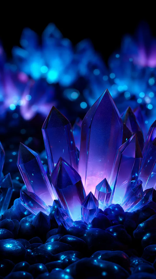 Kluster Amethyst Dalam HD kertas dinding