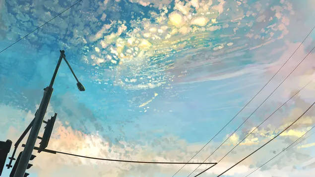 Dyp blå himmel 4K bakgrunn