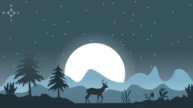 Deer under the moon download