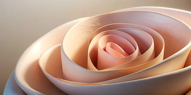 Fina rosa pappersrosenblad som vecklas ut i mjukt ljus med subtil textur 4K bakgrund