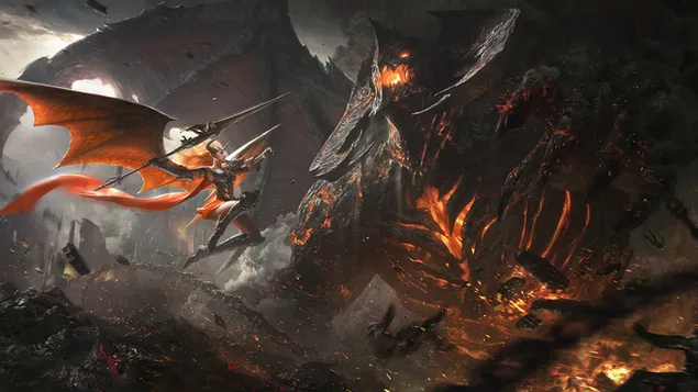 Demon Epic Battle 4K muurpapier