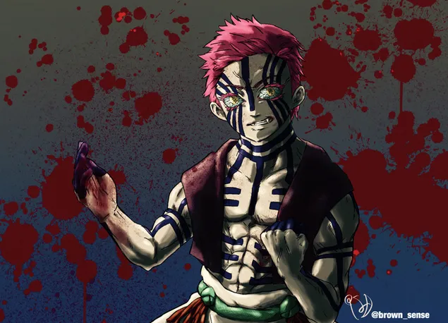 Demon Slayer - Akaza HD Tapeten
