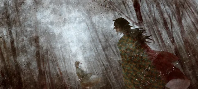 鬼滅の刃 冨岡義勇＆サビト 2K 壁紙