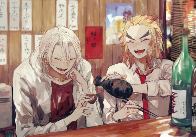 Demon Slayer: Kimetsu No Yaiba Bar Party کاغذدیواری  HD