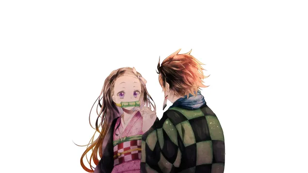 Demon Slayer: Kimetsu No Yaiba - Nezuko Kamado & Tanjirou Kamado HD ozadje