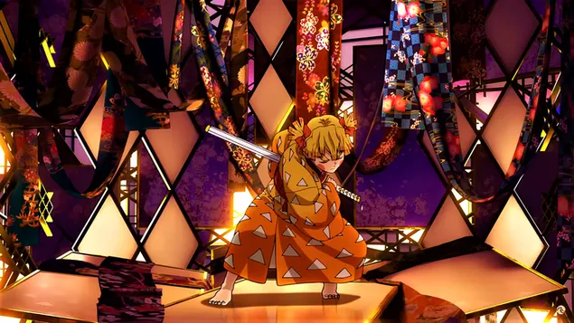 Pembunuh Iblis: Kimetsu No Yaiba - Zenitsu Agatsuma HD kertas dinding