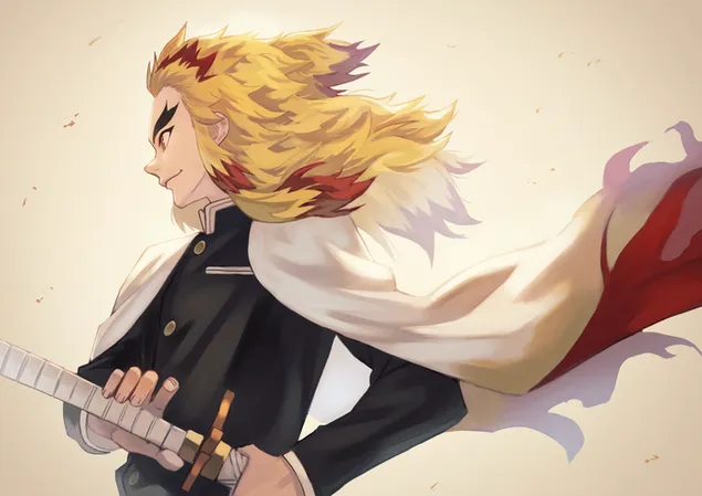 demoon slayer kyojuro rengoku 4 2K muurpapier