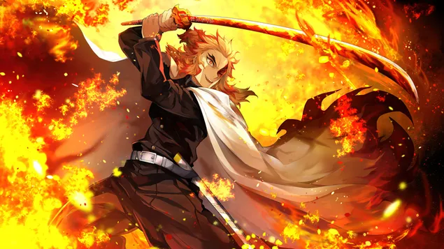 Demon Slayer | 'Kyojuro Rengoku Flame Hashira' 4K wallpaper