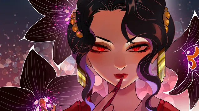 Demon Slayer - Muzan Kibutsuji (Forma femër) 4K sfond