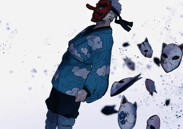 Demon Slayer : ซาคอนจิ อุโรโคดากิ 2K วอลเปเปอร์