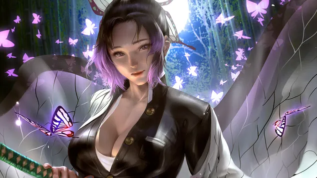 uccisore di demoni Shinobu kochou 11 2K sfondo