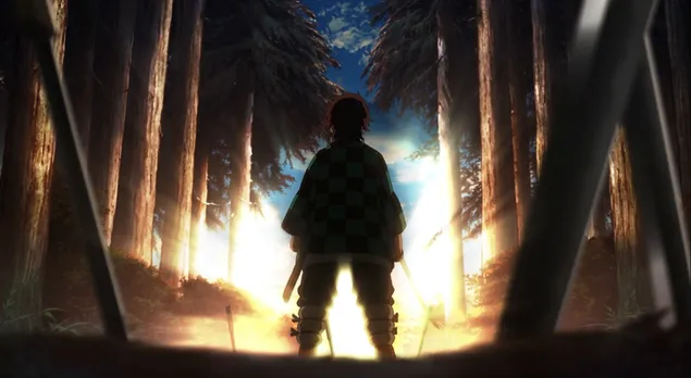 鬼滅の刃 竈門炭治郎 森の中 HD 壁紙