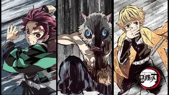 Demon Slayer - Collaboration Tanjirou, Inosuke et Zenitsu 4K fond d'écran