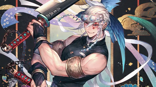 Ubijalec demonov - Tengen Uzui 4K ozadje