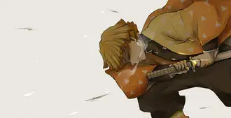 Demon Slayer : Zenitsu Agatsuma Thunderclap 2K wallpaper