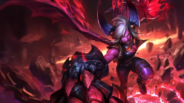Demon 'Vi' Splash Art - 英雄联盟 (LOL) 4K 壁纸