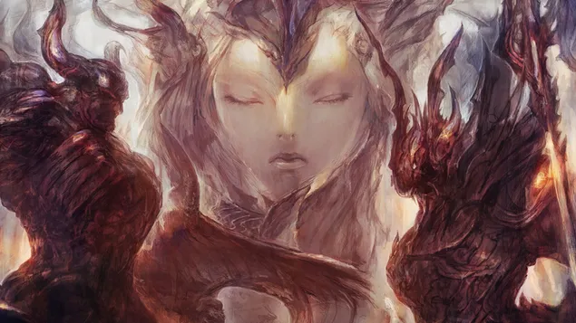 Arte conceptual de demonios - Final Fantasy XIV Online (videojuego) 4K fondo de pantalla
