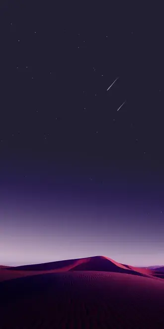 밤에 별이 보이는 사막 2K 배경화면