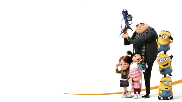 Despicable me 3 - Gru, minions and the girls 4K wallpaper