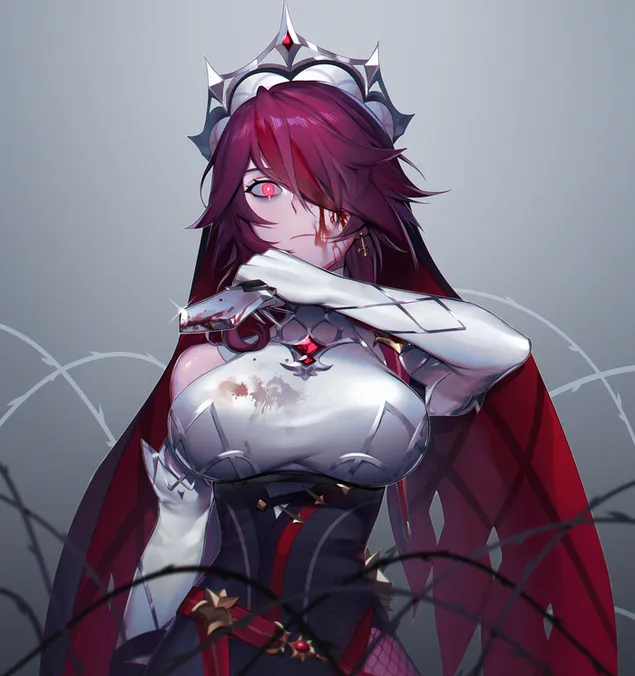 Devil killer anime girl Rosaria | Genshin Impact 2K imagine de fundal