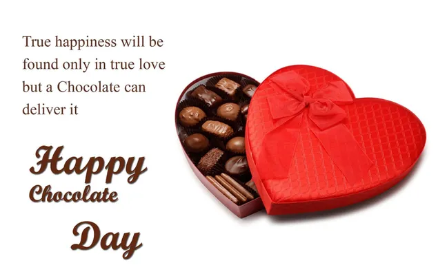 Día de San Valentín - chocolate en la caja del corazón