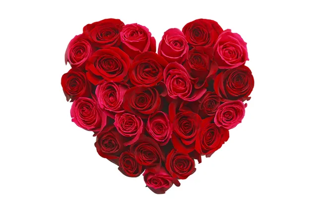 Día de San Valentín - corazón de rosas rojas