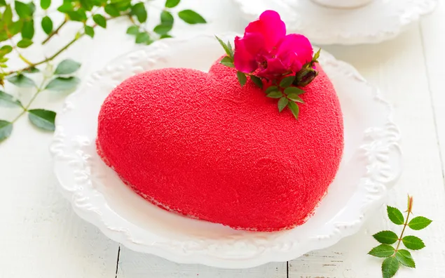 Día de San Valentín - Pastel de corazón rojo