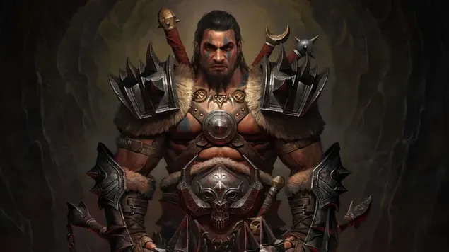 Diablo 4 Immortal Barbarian male 4K wallpaper