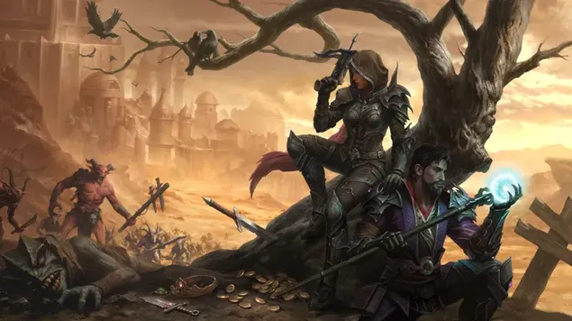 Diablo 4 Immortal Demon hunter male 4K wallpaper download