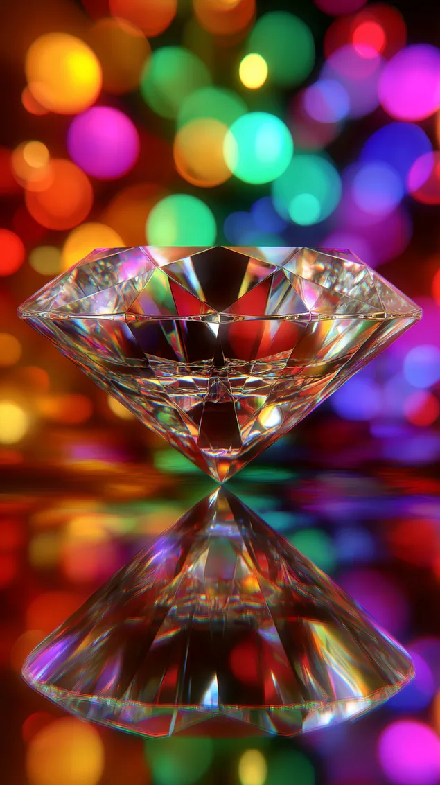 diamant op reflekteierender uewerflach eroflueden