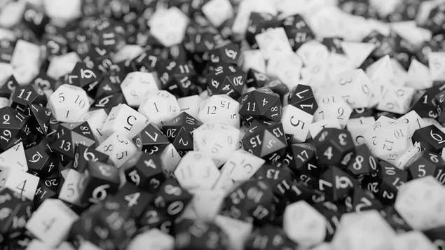 Dice roller black and white