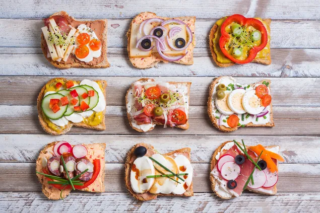 Berbagai jenis dan rasa Sandwich