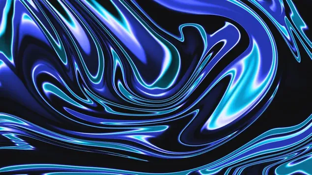 Digitale kunst, abstract, kleurrijk, vloeibaar, modern covers achtergrond blauw 4K achtergrond